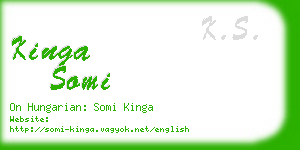 kinga somi business card